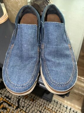 CROCS Men's Slip-On Loafers in Denim Blue
